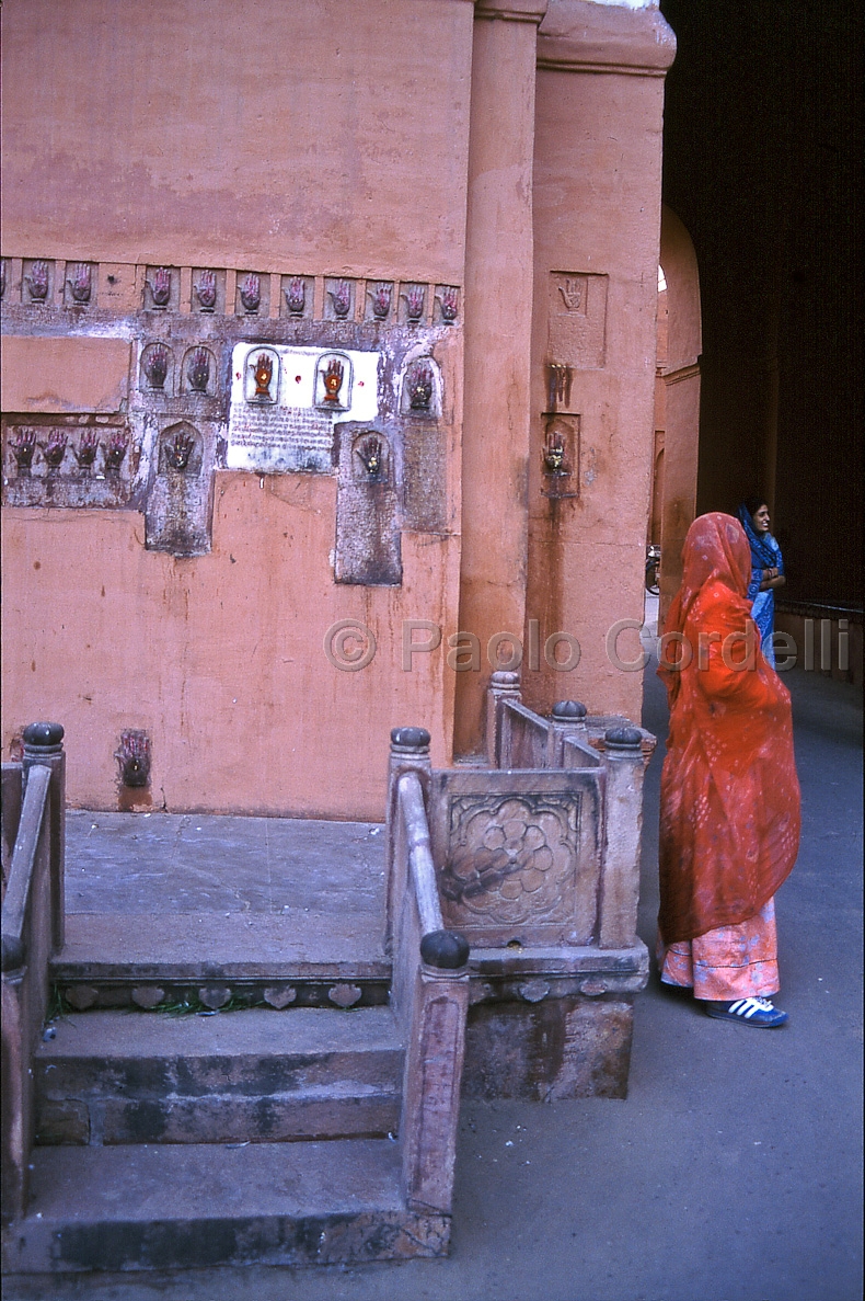 Sati marks at the Junagarh Fort, Bikaner, Rajasthan, India
 (cod:India 12)